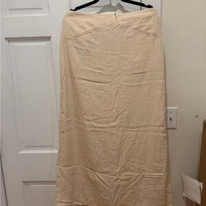 Elegant Cream Maxi Skirt